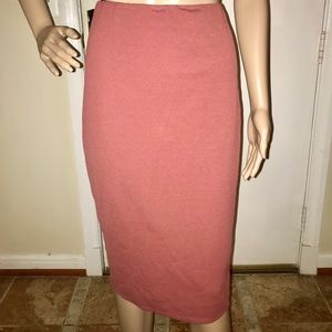 Women’s Burnt Orange Midi Pencil Skirt-Size Medium